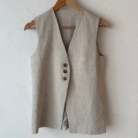 linen long vest