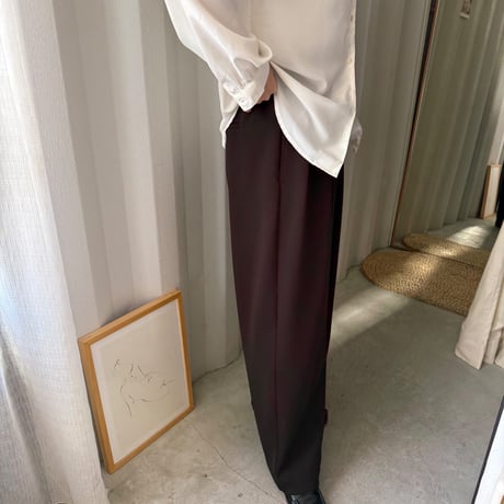 blanket lining tuck wide pants（2color）