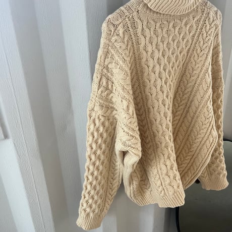 turtleneck cable knit tops