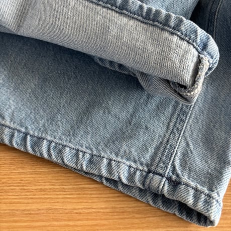 tuck wide denim