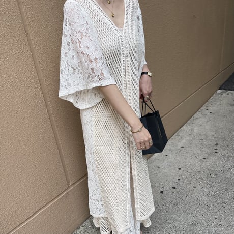 [original] crochet lace gilet (2color)