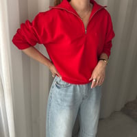 half zip sweat tops (3color)
