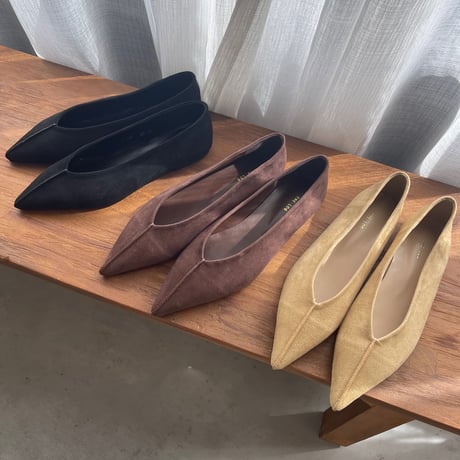 suede flat shoes (3color)