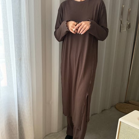 slit rib pants
