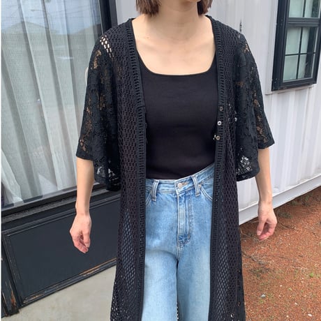 [original] crochet lace gilet (2color)