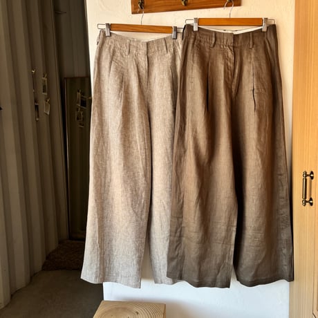 linen wide pants (2color)