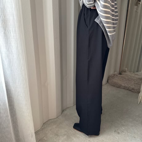 one button slacks pants (2color)