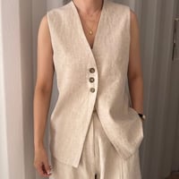 linen long vest