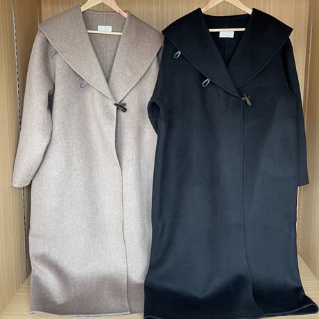 [original] big shoulder long duffle coat (2color)