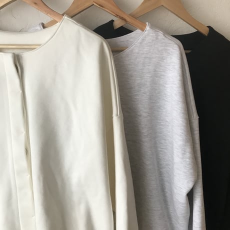 [original] 2way sweat cardigan (3color)