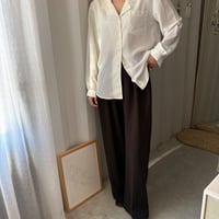 blanket lining tuck wide pants（2color）