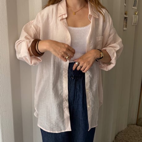 sheer over shirt (2color)
