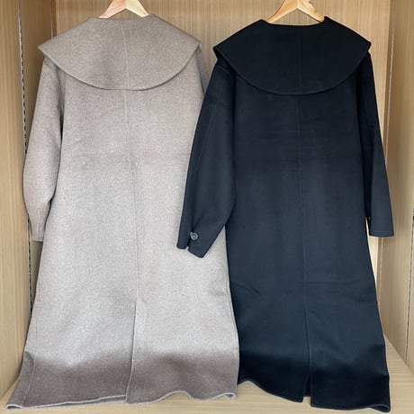 [original] big shoulder long duffle coat (2color)