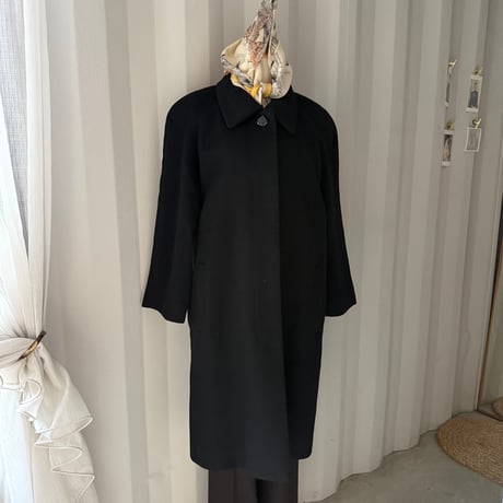 cashmere fly front coat