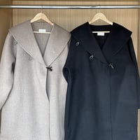 [original] big shoulder long duffle coat (2color)