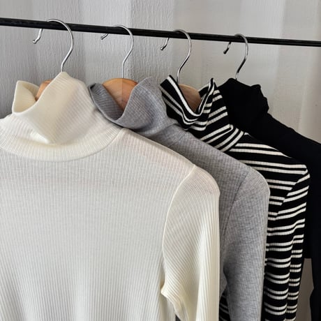 [Japan made]cashmere soft rib turtle（4color）