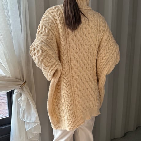 turtleneck cable knit tops