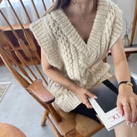 [original］handmade knit best (2color)