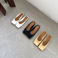 squaretoe slipper shoes (3color)
