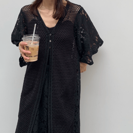 [original] crochet lace gilet (2color)