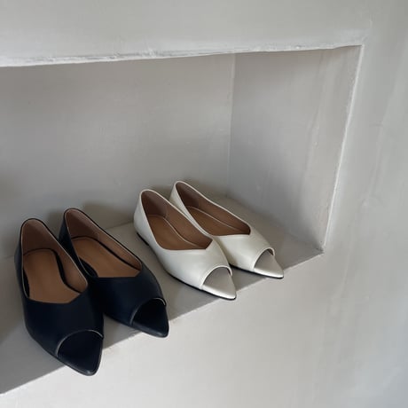 pointed toe flat shoes (2color)
