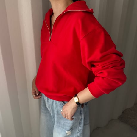 half zip sweat tops (3color)