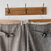 [original] herringbone fringe long skirt (2color)