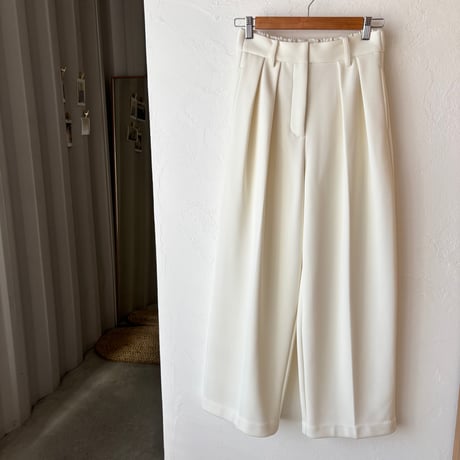 blanket lining tuck wide pants（2color）