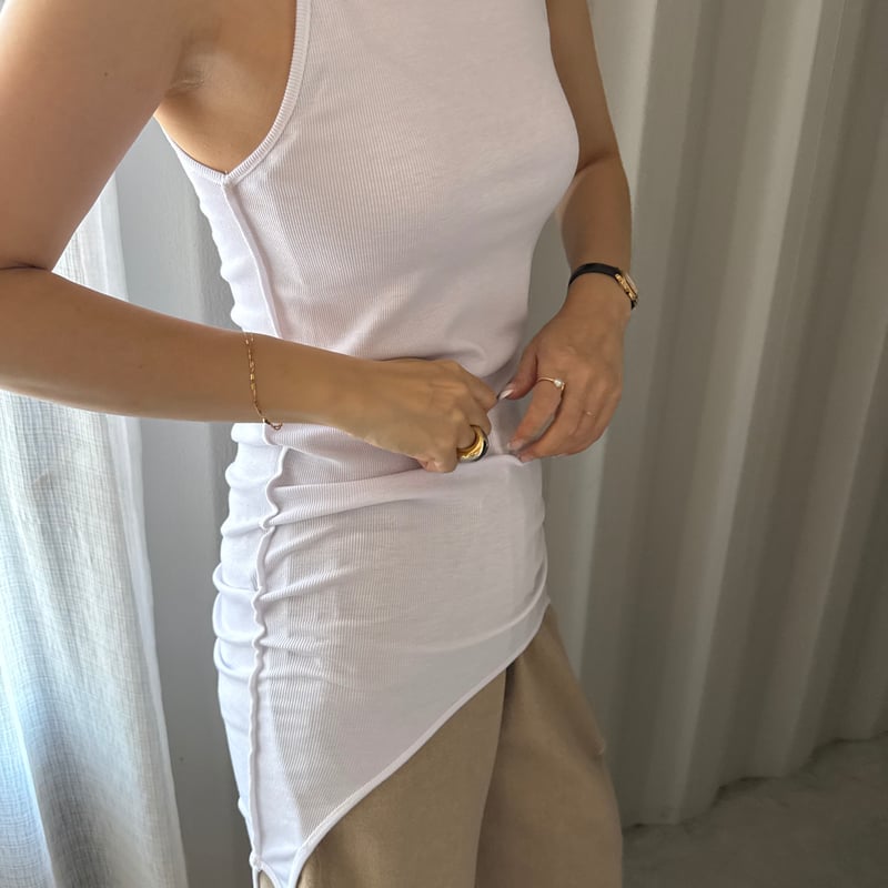 土日限定値下げ！PHERE Scheat 2way drape tops Scheat 2way drape