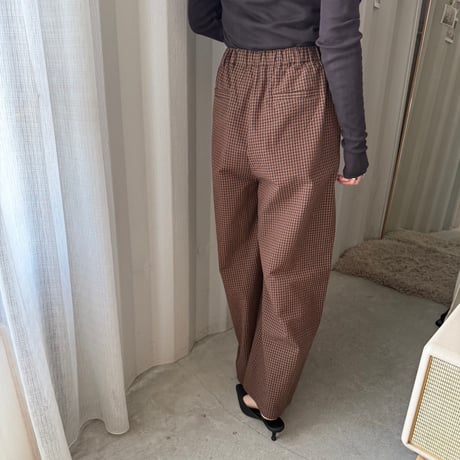 check wide pants