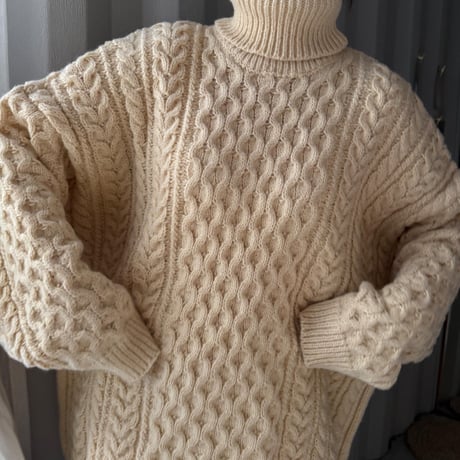 turtleneck cable knit tops