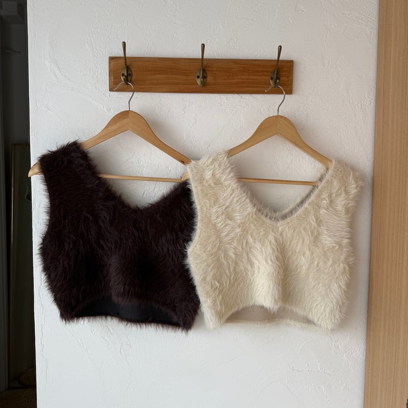 FLEN handmade knit vest アイボリー FLEN handmade knit vest アイボリー