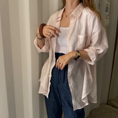 sheer over shirt (2color)