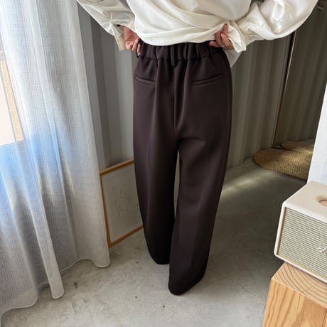 blanket lining tuck wide pants（2color）