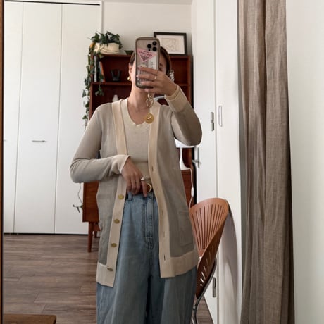 [HERMES] sheer knit cardigan