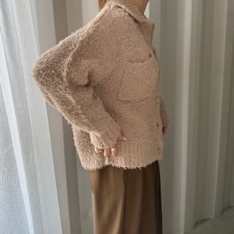 fancy yarn Knit cardigan（2color）