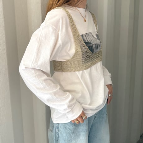 metal knit bustier