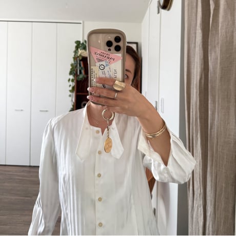 stripe tie blouse