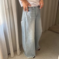 fringe denim  pants