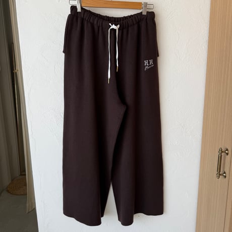 knit logo pants