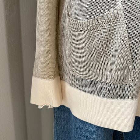 [HERMES] sheer knit cardigan