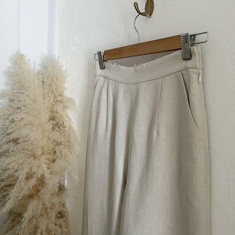 [original] linen straight pants