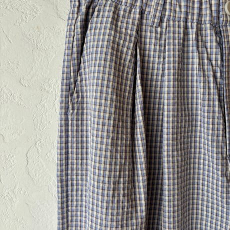 check wide pants