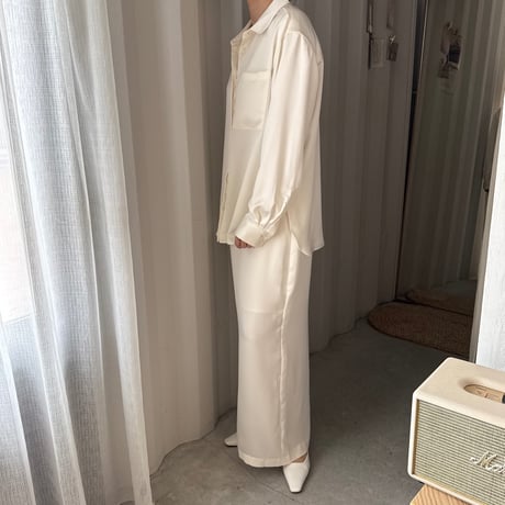 silky long skirt (2color)