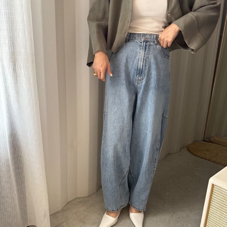 curve denim  pants (2color)