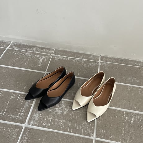 pointed toe flat shoes (2color)