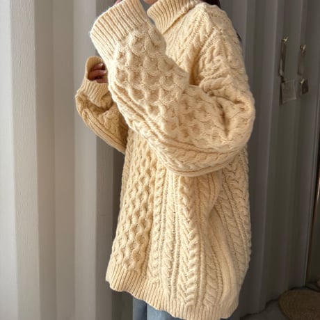 turtleneck cable knit tops