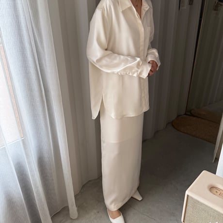 silky long skirt (2color)