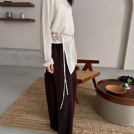 knit logo pants