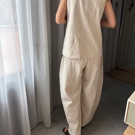 linen long vest